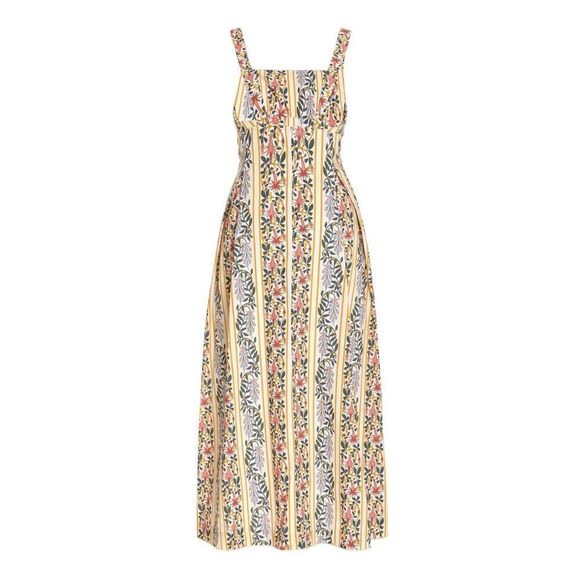 Agua by Agua Bendita Hortensia Pleated Floral Cotton Maxi Dress - Picture 7 of 14